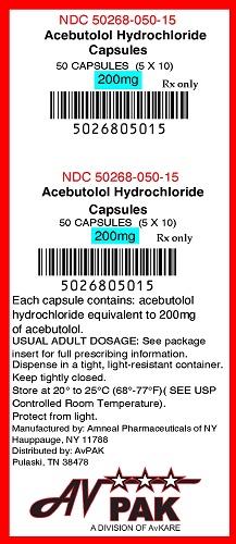 Acebutolol 200ng label