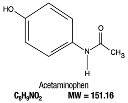 image of Acetaminophen chemical structure
