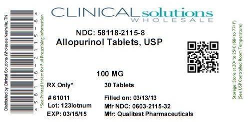 Allopurinol Tablets, USP 100 mg