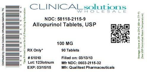 Allopurinol Tablets, USP 100 mg.