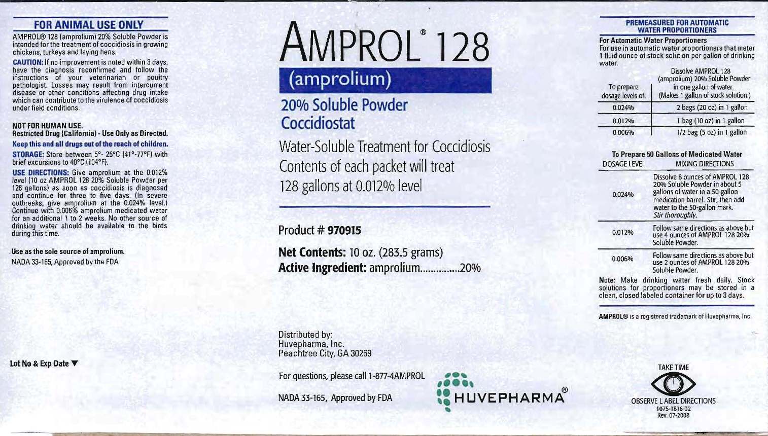 Amprol 128 Label Image