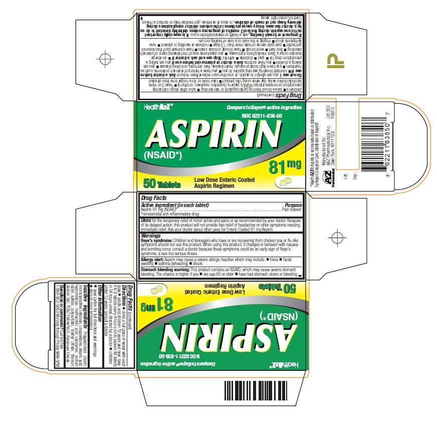 Aspirin (NSAID) 81 mg label