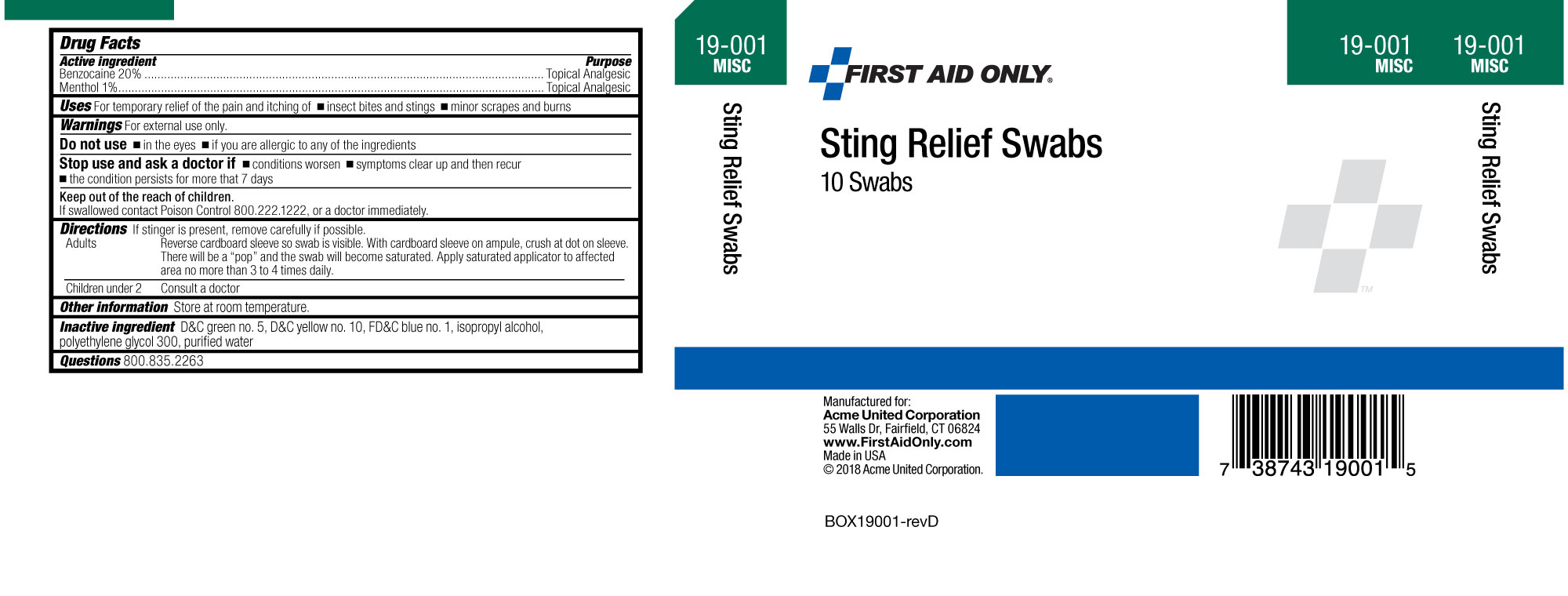 Sting Swabs Carton Image