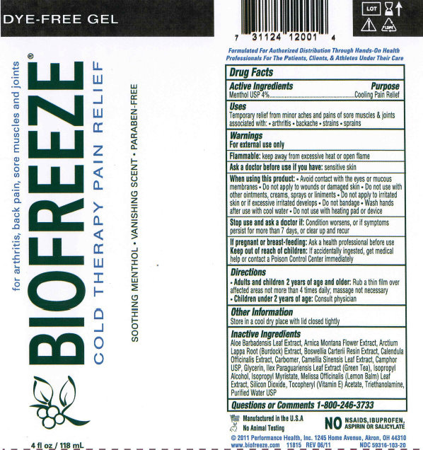Biofreeze Gel 103