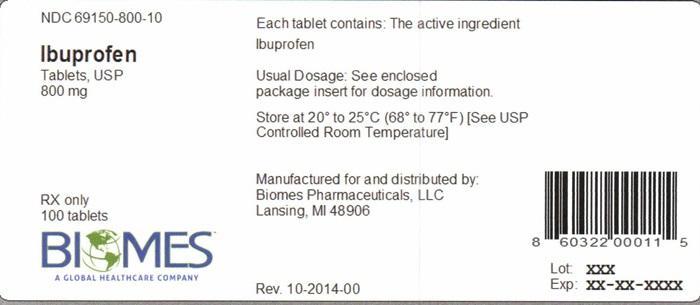 Biomes Ibuprofen800 Label