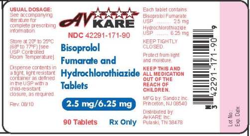 Bisoprolol 2.5/6.25mg label