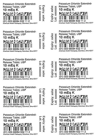 10 mEq Potassium Chloride Extended-Release Tablet Blister