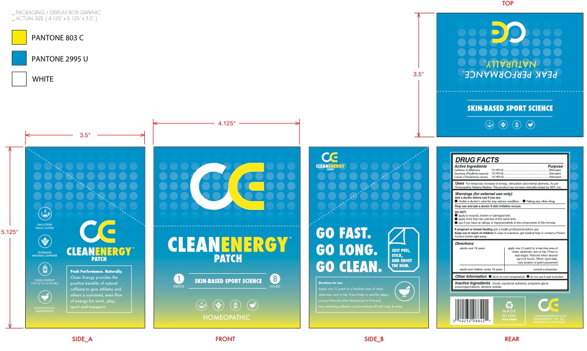 CE CLEAN ENERGY PATCH 1 PATCH SKIN-BASED SPORT SCIENCE 8 HOURS HOMEOPATHIC