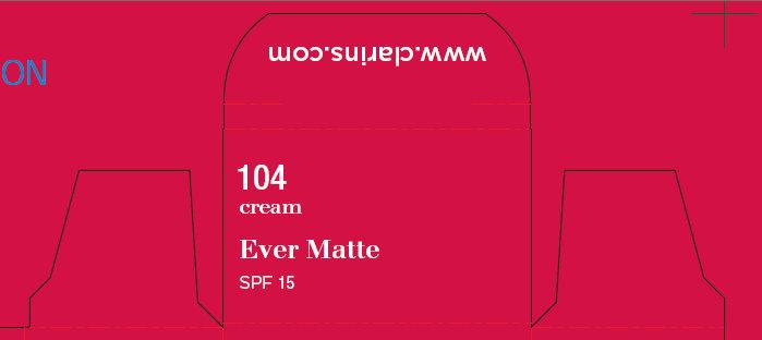 CLARINS 104 Ever Matte SPF 15 Cream Outer Label 3