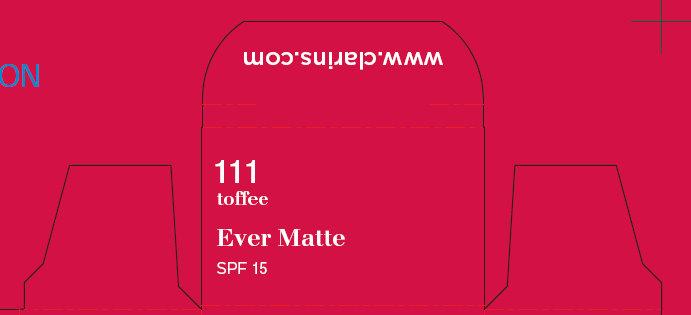 CLARINS 111 Ever Matte SPF 15 Toffee Outer Label 3