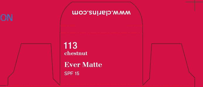 CLARINS 113 Ever Matte SPF 15 Chestnut Outer Label 3