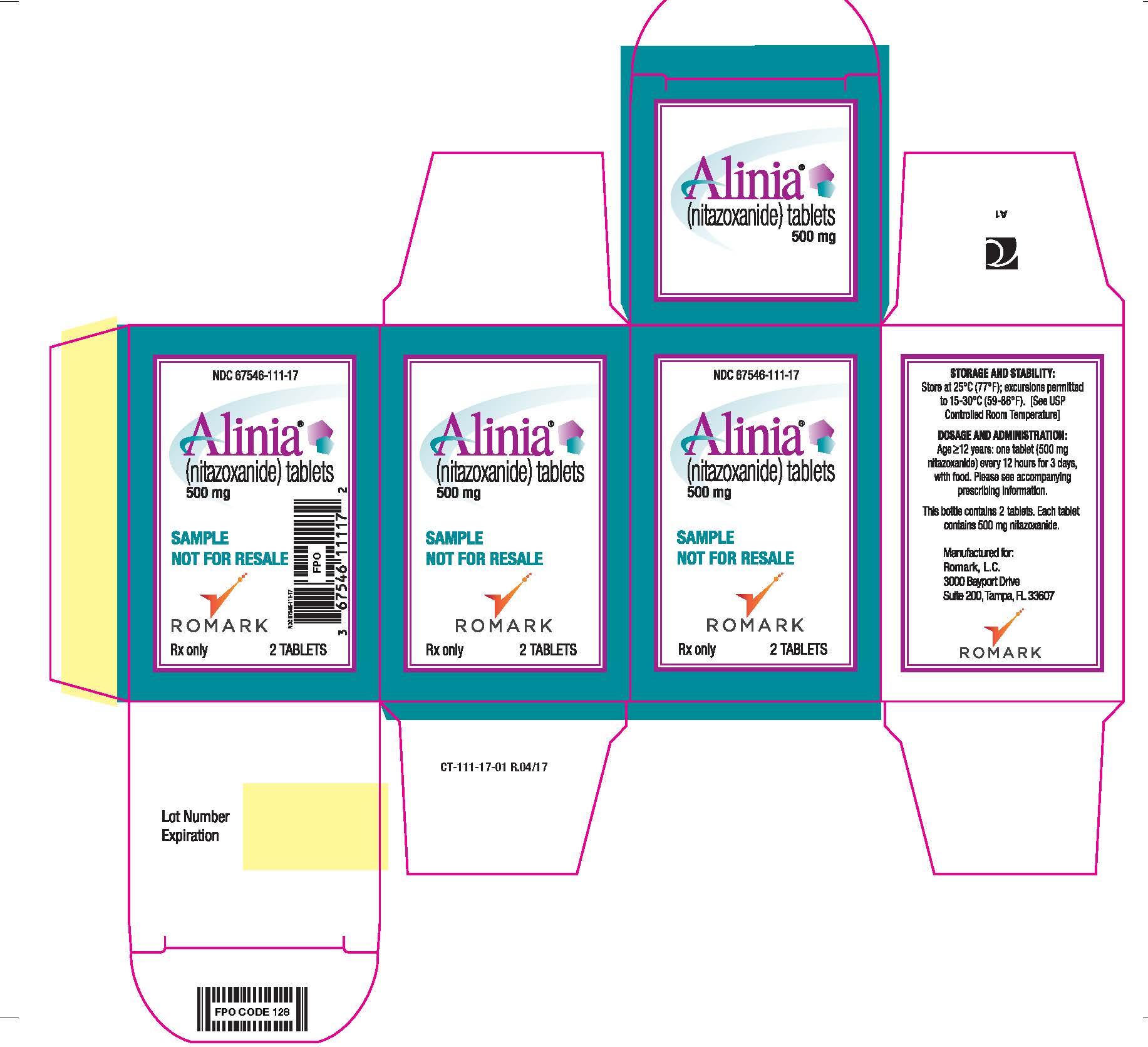 Alinia Tablets - 2 ct carton