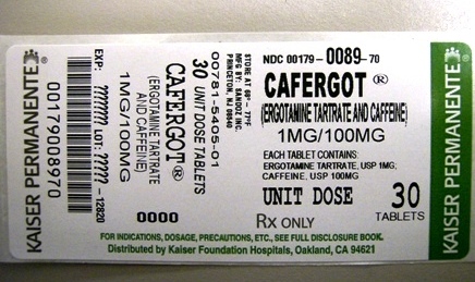 CAFERGOT (ergotamine tartrate and caffeine tablets, USP) Package Label
