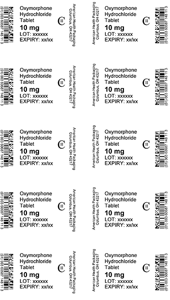 10 mg Oxymorphone HCl Blister
