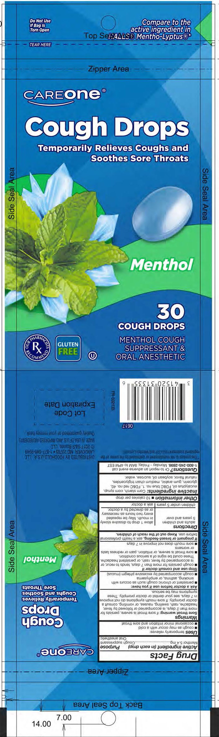 CareOne Menthol 30ct Cough Drops