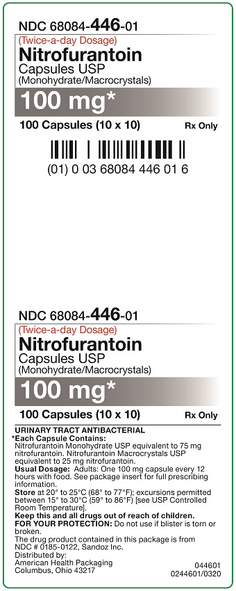 100 mg Nitrofurantoin Capsules (Monohydrate/Macrocrystals) Carton