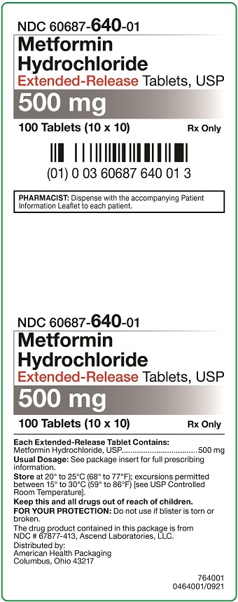 500 mg Metformin HCL 100 Carton