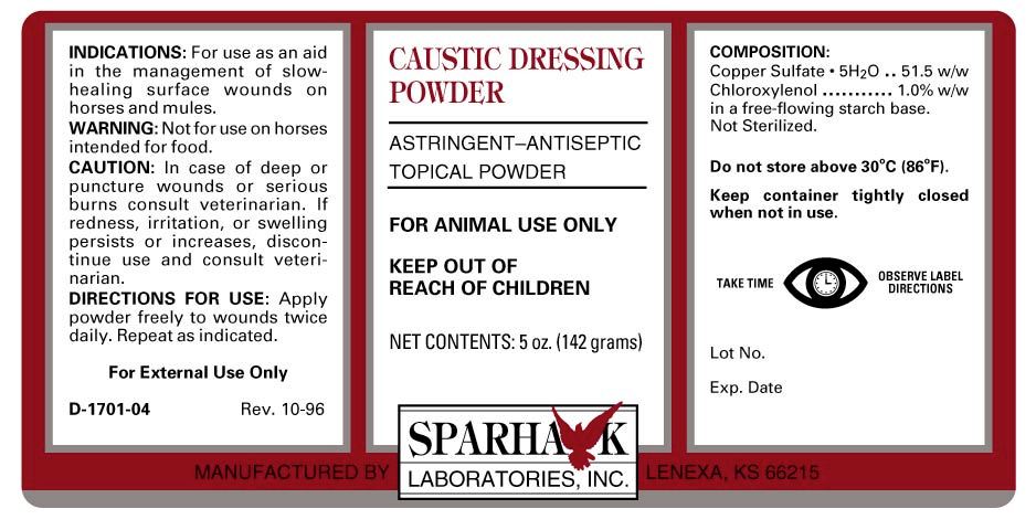 Caustic Dressing Label