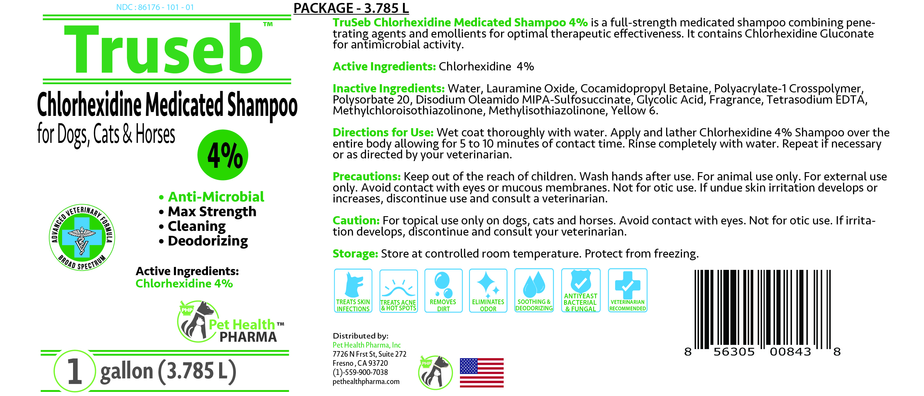 Truseb Chlorhexidine Medicated Shampoo gallon