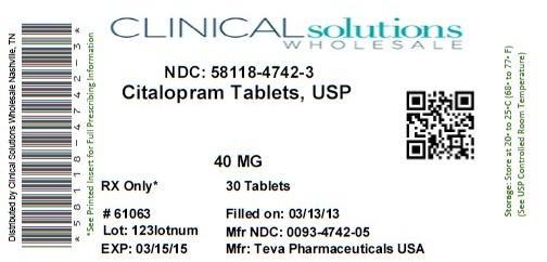 Citalopram 40mg 30 tablets