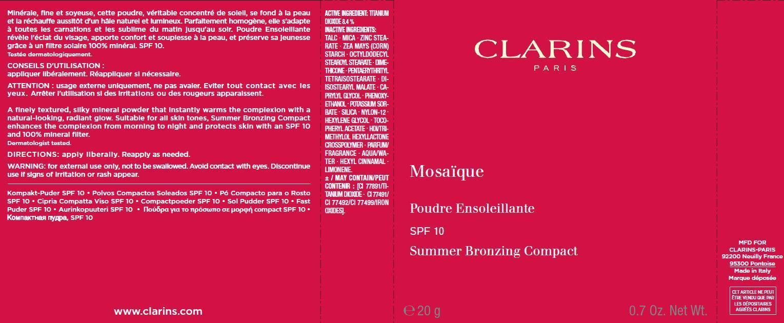 Clarins Mosaique Summer Bronzing Compact Outer