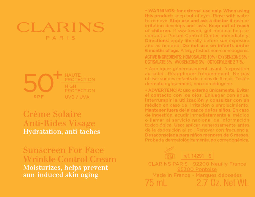 Clarins Sunscreen For Face Wrinkle Control Cream Inner