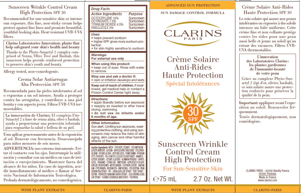 Clarins Sunscreen Wrinkle Control Cream Outer