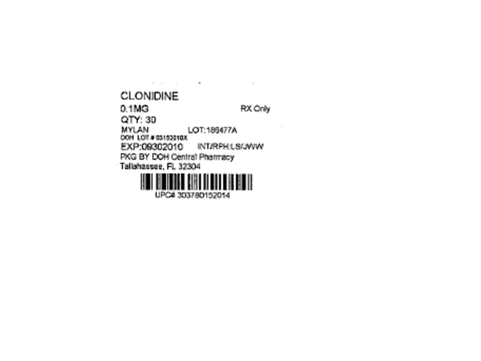 Clonidine Hydrochloride Tablets 0.1 mg Bottles