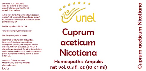 Cuprum aceticum Nicotiana Ampules