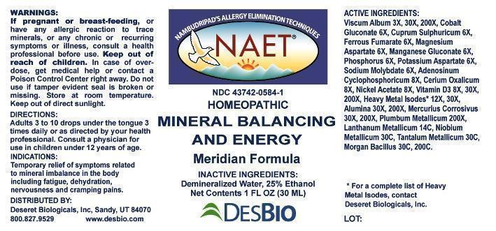 Mineral Balancing and Energy