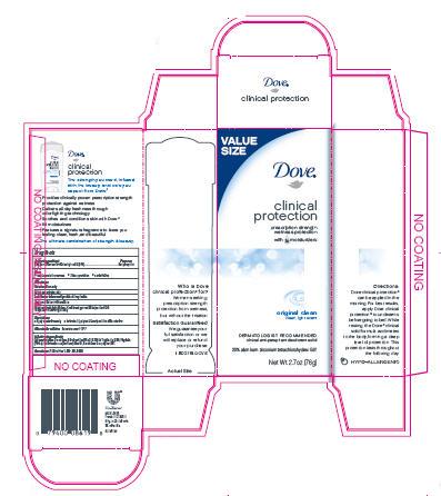 Dove Clinical Protection Original Clean 2.7 oz Carton PDP