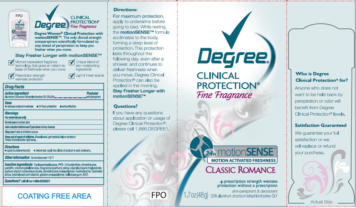 Degree Clinical Motion Classic Romance Carton