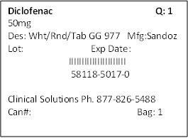 Diclofenac 50mg Packet