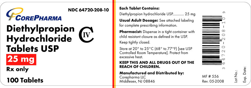 Container Label for 25mg, 100 Count