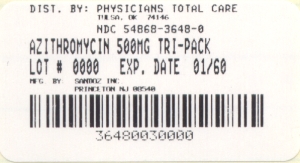 image of package label 500 mg Dose Pak