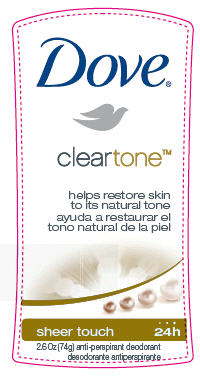 Dove Cleartone Sheer Touch PDP front