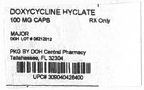 DOXYCYCLINE HYCLATE CAPSULES, USP 100MG