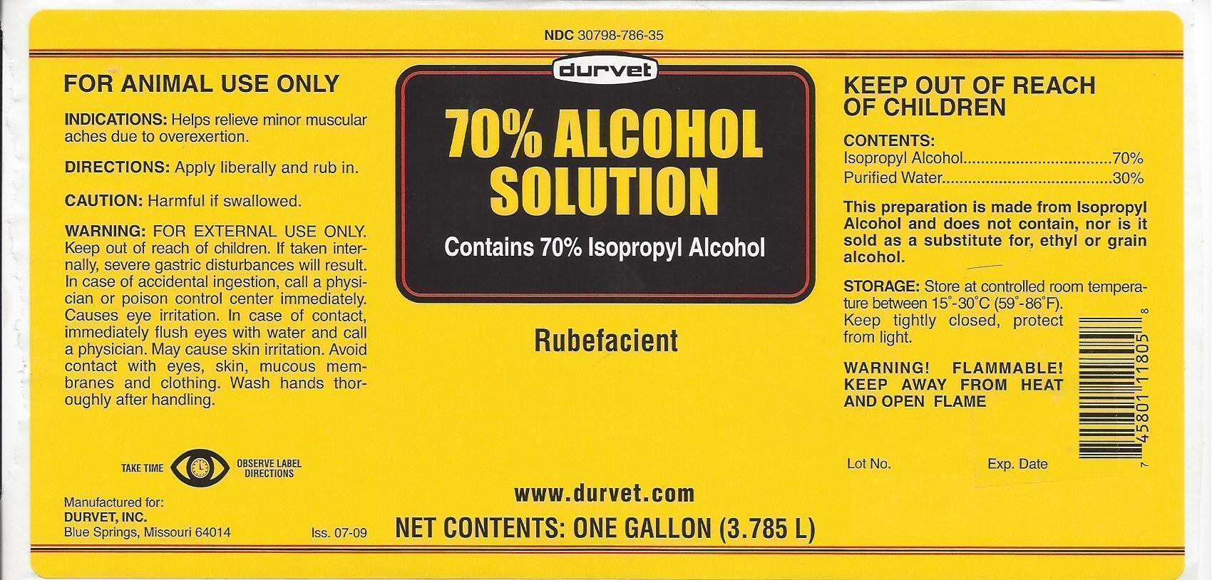 Durvet 70 Alcohol Solution 3.785L
