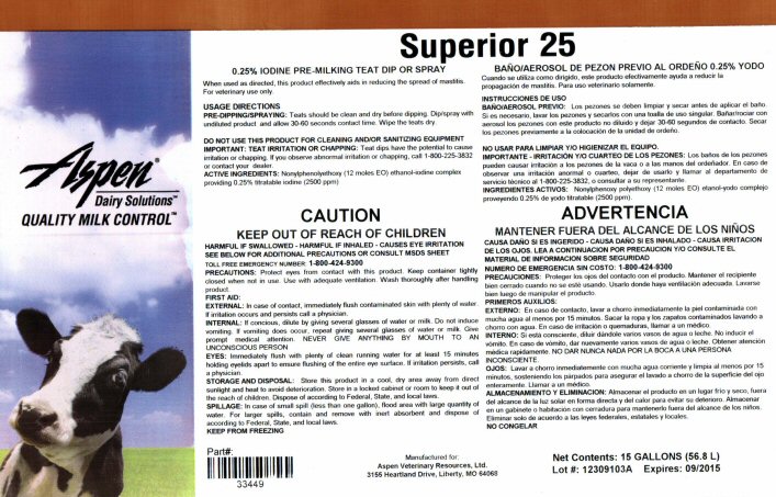 EXLLab Aspen Superior25 449 Label