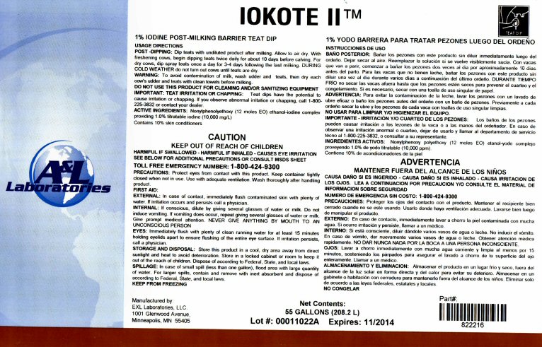EXL Lab IOKOTE II Label