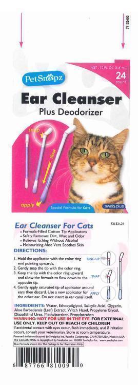 image of ear cleanser for cats label