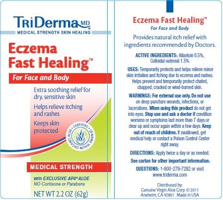 Eczema Fast Healing 2 2 oz tube label