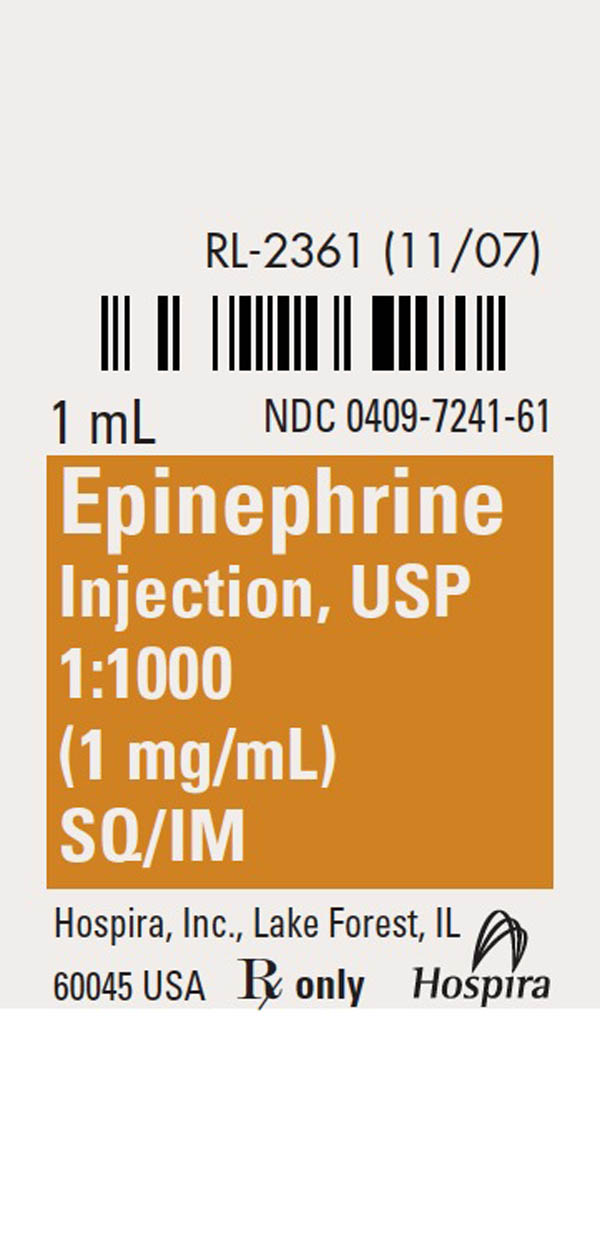 Epinephrine Unit Label