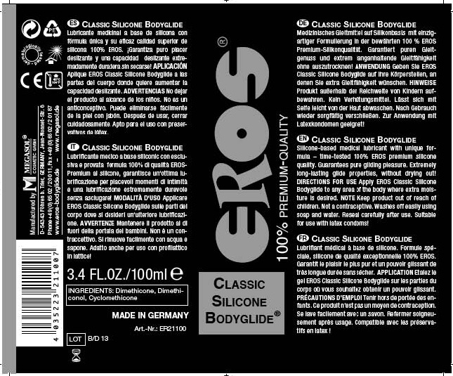 Eros Classic Silicone Bodyglide_ER21100 Label
