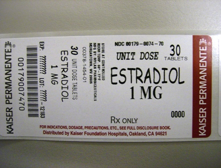 Estradiol Tablets 1 mg Box Unit-Dose Tablets