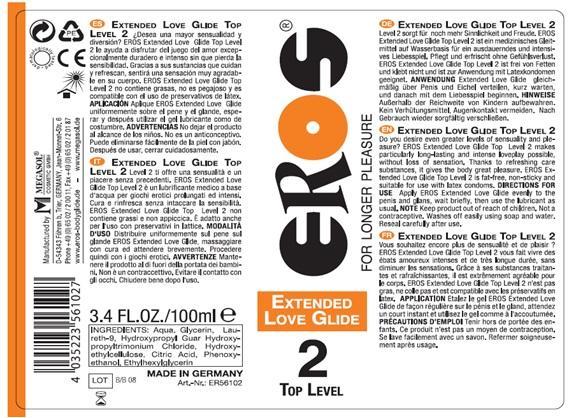 Extended Love Glide Top Level 2_ER56102 Label