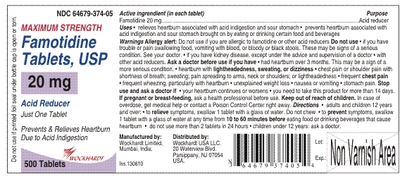Famotidine 20 mg_OTC_500's Bottle Label