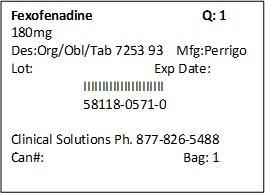 Fexofenadine180 mg Packet