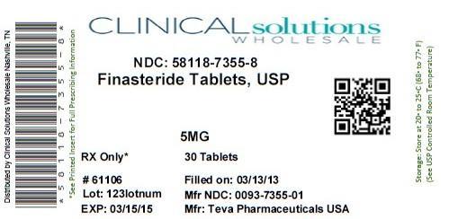 Finasteride Tablets USP  5 mg