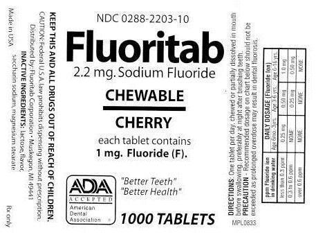 Fluoritab Chewable Cherry Tablets (1mg)_1000-ct